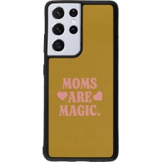 Coque Samsung Galaxy S21 Ultra 5G - Silicone rigide noir Mom 2026 Are Magic