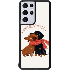Coque Samsung Galaxy S21 Ultra 5G - Silicone rigide noir Saint Valentines Day 26 Happy Valentine