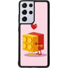Coque Samsung Galaxy S21 Ultra 5G - Silicone rigide noir Saint Valentines Day 26 Puzzle