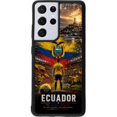 Coque Samsung Galaxy S21 Ultra 5G - Silicone rigide noir Football Équateur splash 2026