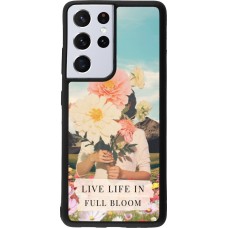 Samsung Galaxy S21 Ultra 5G Case Hülle - Silikon schwarz Live life in full moon Spring 2026