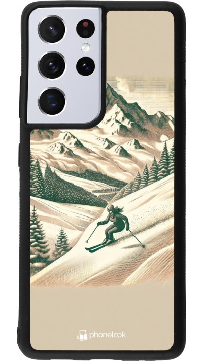 Samsung Galaxy S21 Ultra 5G Case Hülle - Silikon schwarz Vintage Skiberg