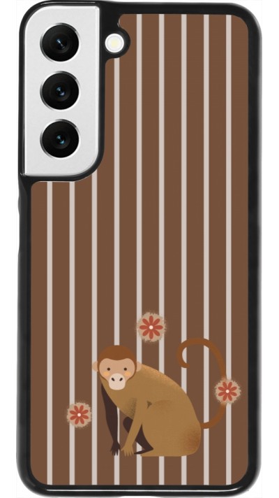 Samsung Galaxy S22 Case Hülle - Monkey with stripes
