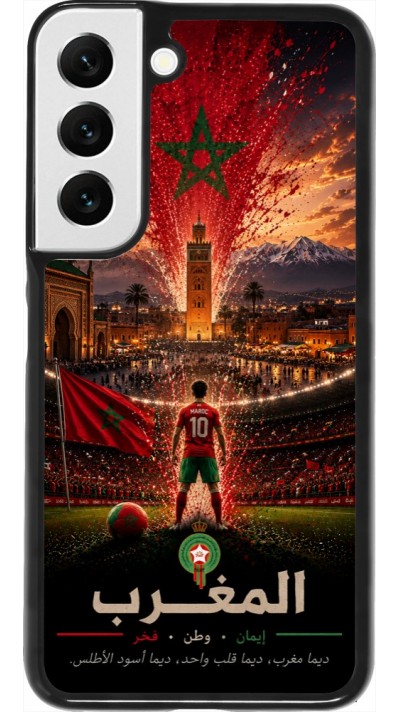 Samsung Galaxy S22 Case Hülle - Fussball Marokko splash 2026