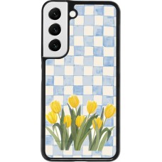 Coque Samsung Galaxy S22 - Blue vichy tulips Spring 2026