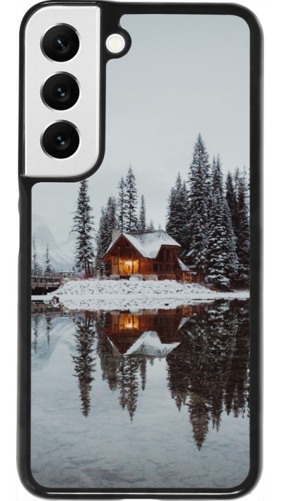 Coque Samsung Galaxy S22 - Winter 25 Winter house forest afternoon