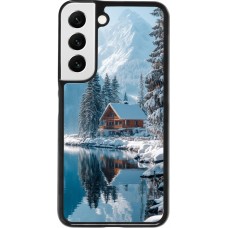 Coque Samsung Galaxy S22 - Winter 25 Winter house forest day
