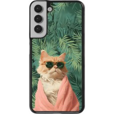 Samsung Galaxy S22+ Case Hülle - Cat Summer Palms
