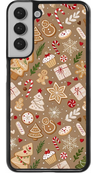 Coque Samsung Galaxy S22+ - Christmas 25 Pattern Ginger Cookie