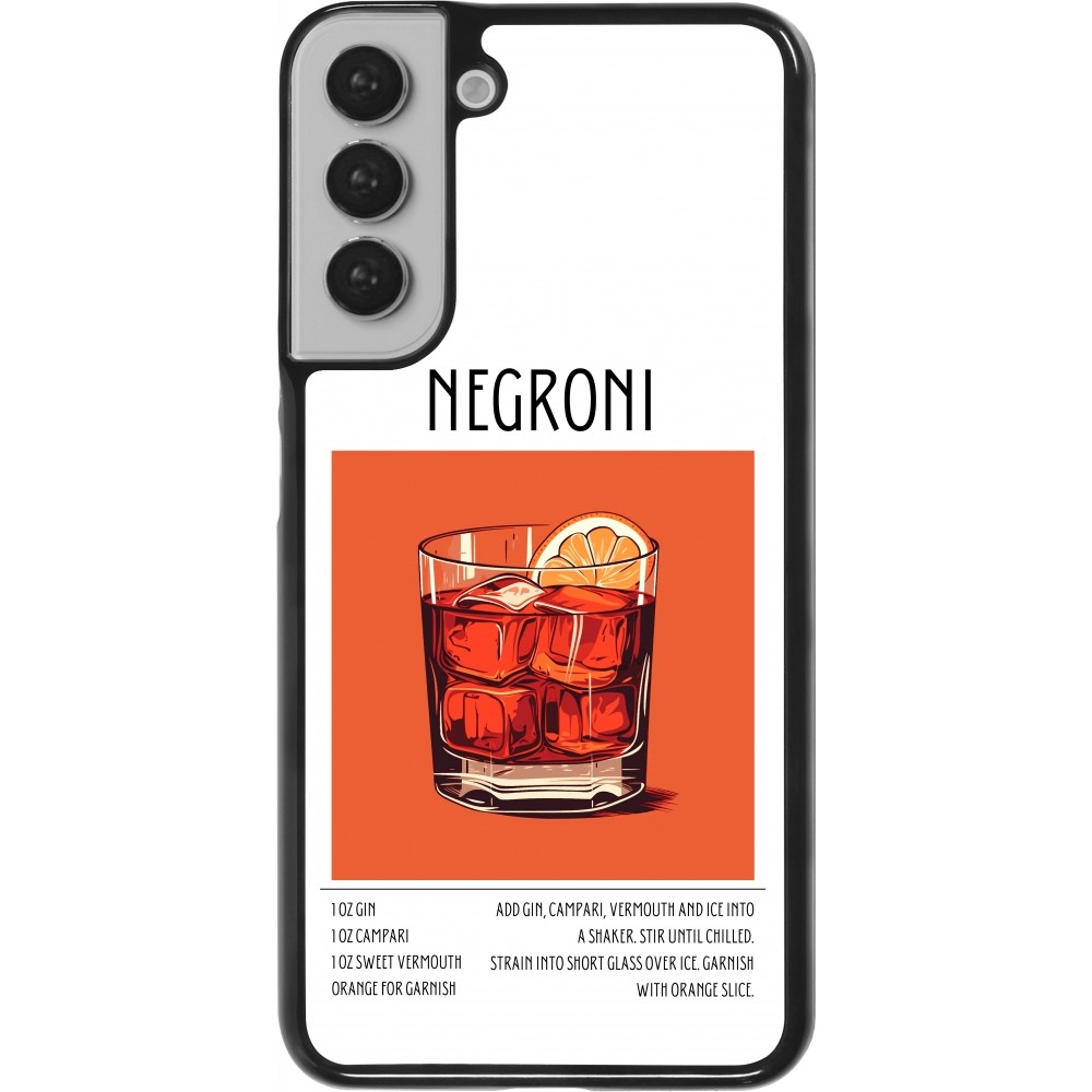 Samsung Galaxy S22+ Case Hülle - Cocktail Rezept Negroni