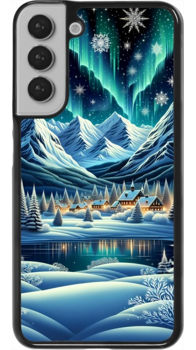 Coque Samsung Galaxy S22+ - Snowy Mountain Village Lake night