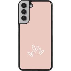 Samsung Galaxy S22+ Case Hülle - Valentine 2023 three minimalist hearts