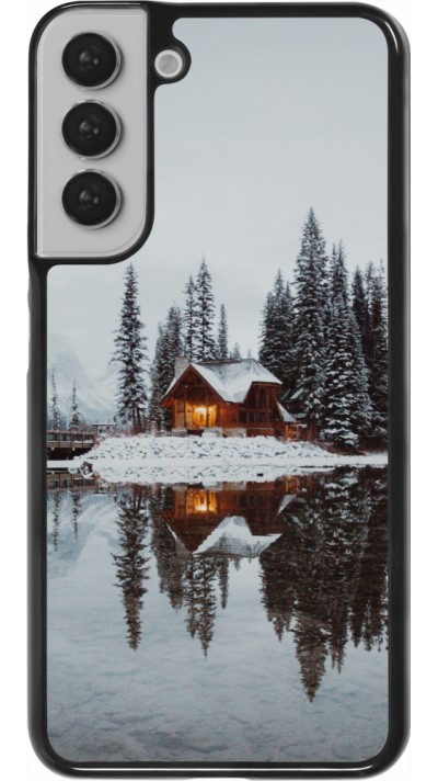 Coque Samsung Galaxy S22+ - Winter 25 Winter house forest afternoon
