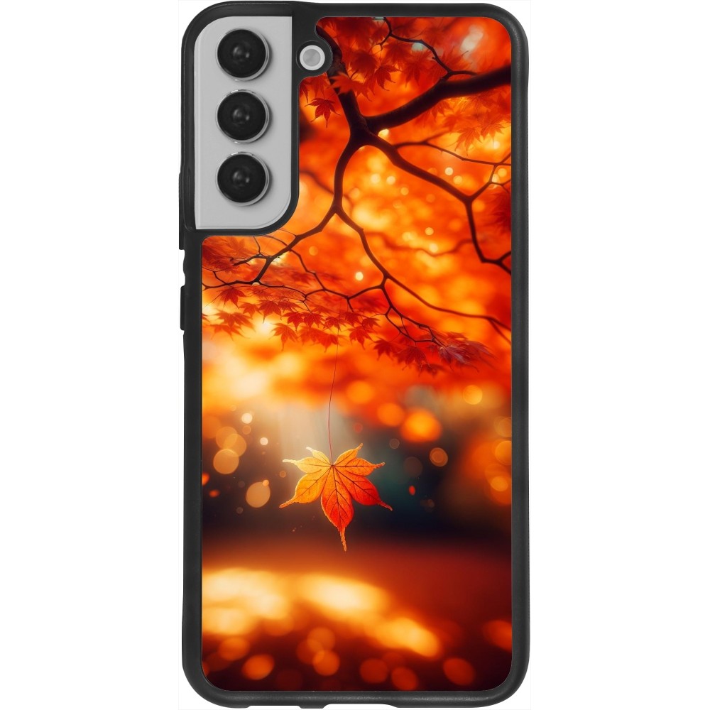 Samsung Galaxy S22+ Case Hülle - Silikon schwarz Herbst Magisch Orange