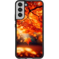 Samsung Galaxy S22+ Case Hülle - Silikon schwarz Herbst Magisch Orange