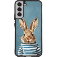 Coque Samsung Galaxy S22+ - Silicone rigide noir Easter 2026 Rabbit navy