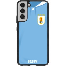 Samsung Galaxy S22+ Case Hülle - Silikon schwarz Uruguay 2022 personalisierbares Fussballtrikot