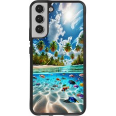 Samsung Galaxy S22+ Case Hülle - Silikon schwarz Strandparadies