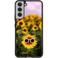 Coque Samsung Galaxy S22+ - Silicone rigide noir Sunflower with glasses 2026