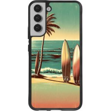 Samsung Galaxy S22+ Case Hülle - Silikon schwarz Surf Paradise