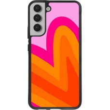 Samsung Galaxy S22+ Case Hülle - Silikon schwarz Valentine 2024 heart gradient