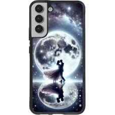 Samsung Galaxy S22+ Case Hülle - Silikon schwarz Valentin 2024 Liebe unter dem Mond