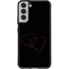 Samsung Galaxy S22+ Case Hülle - Silikon schwarz Valentine 2023 attached heart