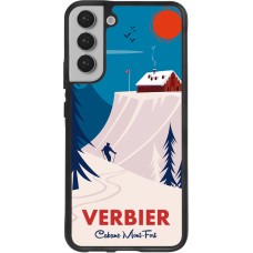 Samsung Galaxy S22+ Case Hülle - Silikon schwarz Verbier Cabane Mont-Fort