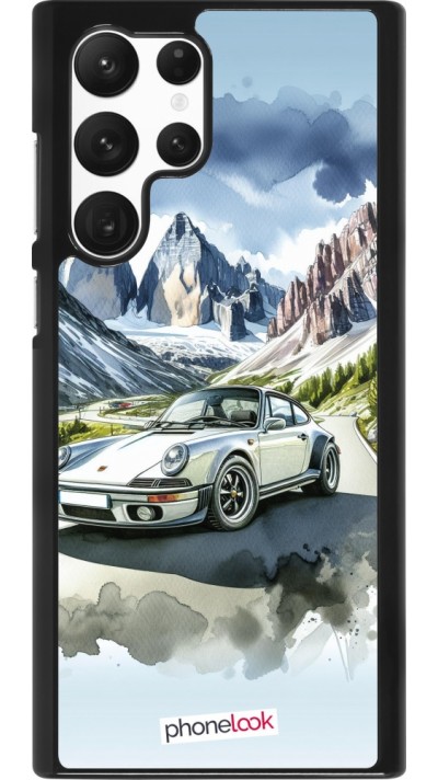 Coque Samsung Galaxy S22 Ultra - Porsche 911 Mountain Watercolor