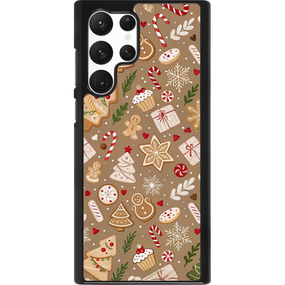 Coque Samsung Galaxy S22 Ultra - Christmas 25 Pattern Ginger Cookie