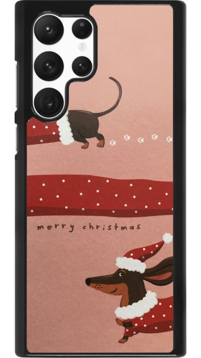 Coque Samsung Galaxy S22 Ultra - Christmas 25 Teckel Merry Xmas