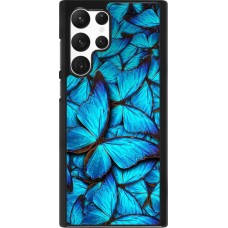 Coque Samsung Galaxy S22 Ultra - Papillon - Bleu