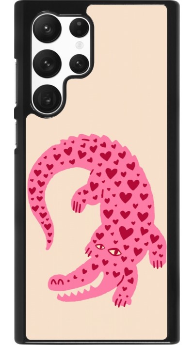 Coque Samsung Galaxy S22 Ultra - Pink crocodile 2026