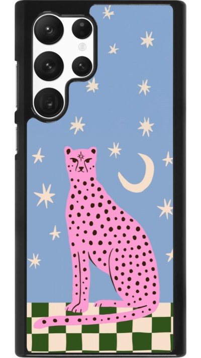 Coque Samsung Galaxy S22 Ultra - Pink leopard with stars 2026
