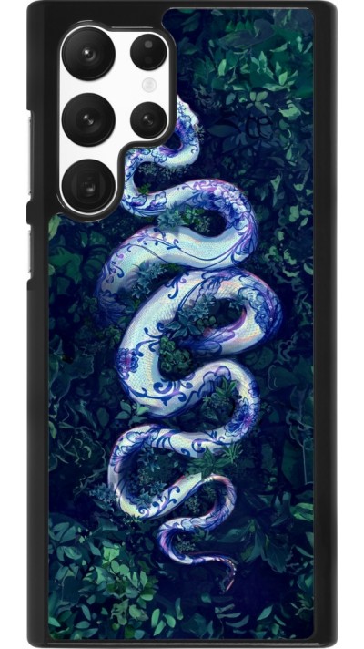 Coque Samsung Galaxy S22 Ultra - Serpent Blue Anaconda