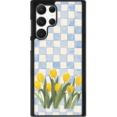 Coque Samsung Galaxy S22 Ultra - Blue vichy tulips 2026