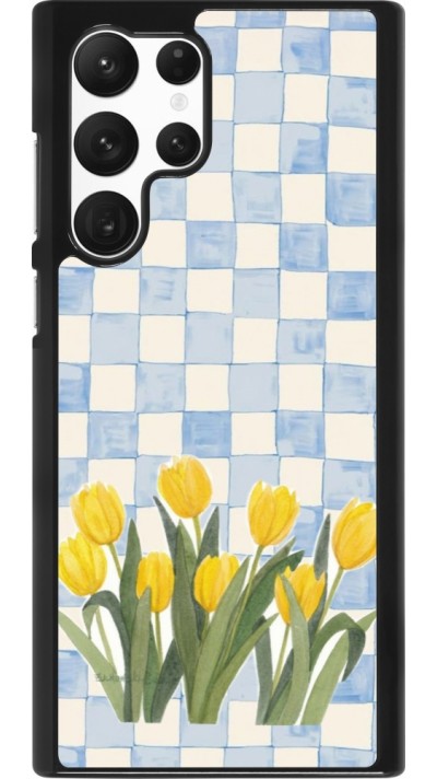 Coque Samsung Galaxy S22 Ultra - Blue vichy tulips 2026