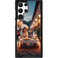 Coque Samsung Galaxy S22 Ultra - Valentine 2024 Dog & Cat Candlelight