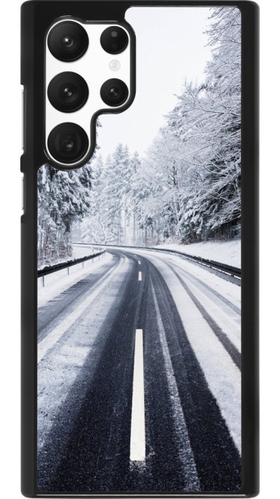 Coque Samsung Galaxy S22 Ultra - Winter 22 Snowy Road