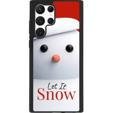 Coque Samsung Galaxy S22 Ultra - Silicone rigide noir Christmas 25 Xmas Snowman