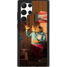 Coque Samsung Galaxy S22 Ultra - Silicone rigide noir Dancing frog DTMF