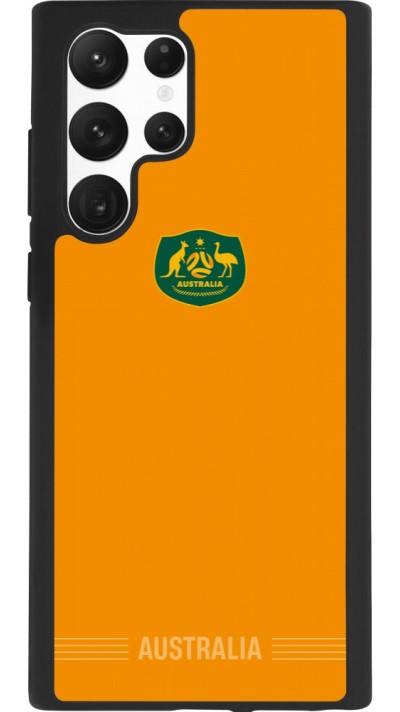 Coque Samsung Galaxy S22 Ultra - Silicone rigide noir Maillot de football Australie 2026 personnalisable