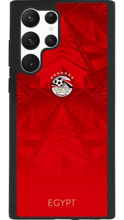 Coque Samsung Galaxy S22 Ultra - Silicone rigide noir Maillot de football E?gypte 2026 personnalisable