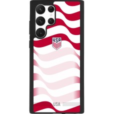 Coque Samsung Galaxy S22 Ultra - Silicone rigide noir Maillot de football États-Unis 2026 personnalisable