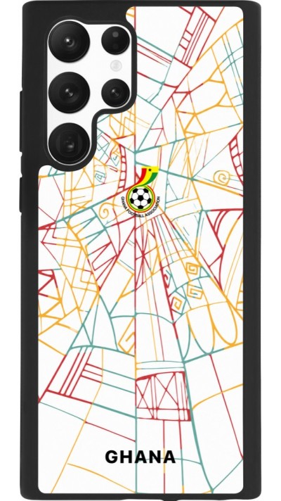 Coque Samsung Galaxy S22 Ultra - Silicone rigide noir Maillot de football Ghana 2026 personnalisable