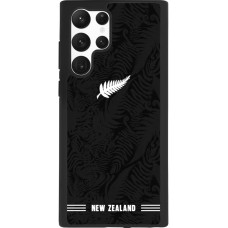 Coque Samsung Galaxy S22 Ultra - Silicone rigide noir Maillot de football Nouvelle-Zélande 2026 personnalisable