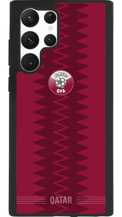 Samsung Galaxy S22 Ultra Case Hülle - Silikon schwarz Qatar 2026 personalisierbares Fussballtrikot