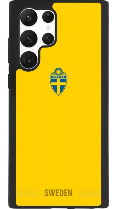 Samsung Galaxy S22 Ultra Case Hülle - Silikon schwarz Schweden 2026 personalisierbares Fussballtrikot