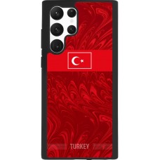 Coque Samsung Galaxy S22 Ultra - Silicone rigide noir Maillot de football Turquie 2026 personnalisable