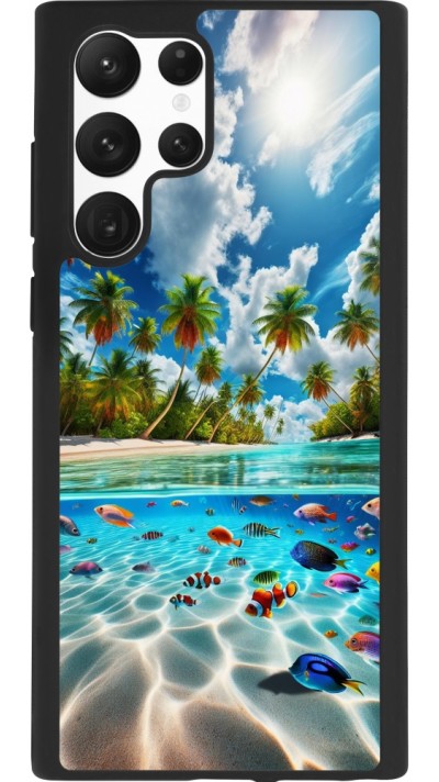 Samsung Galaxy S22 Ultra Case Hülle - Silikon schwarz Strandparadies